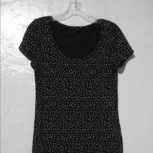 Black polka dot dress